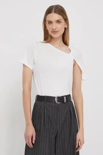 Tričko s příměsí lnu Pepe Jeans HARMONY