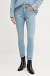 Džíny Calvin Klein Jeans dámské, modrá barva, LV047C776G