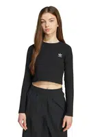 Dětské tričko s dlouhým rukávem adidas Originals černá barva, JW2597