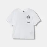Dětské bavlněné tričko The North Face B SPORTS OVERSIZED POCKET SS TEE - GRAPH bílá barva, NF0A8EAKFN41