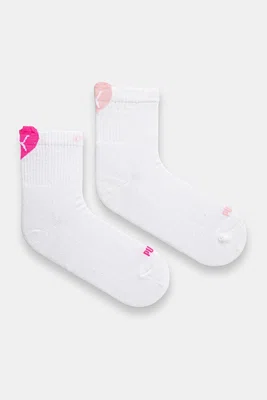 Ponožky Puma 2-pack bílá barva, 938555