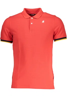 K-WAY RED MEN'S SHORT SLEEVED POLO SHIRT