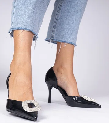 Gemre Black stilettos embellished with rhinestones Coluga