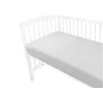 Baby Nellys Mušelínové prostěradlo do postýlky 60 x 120 NATURE double - šedé