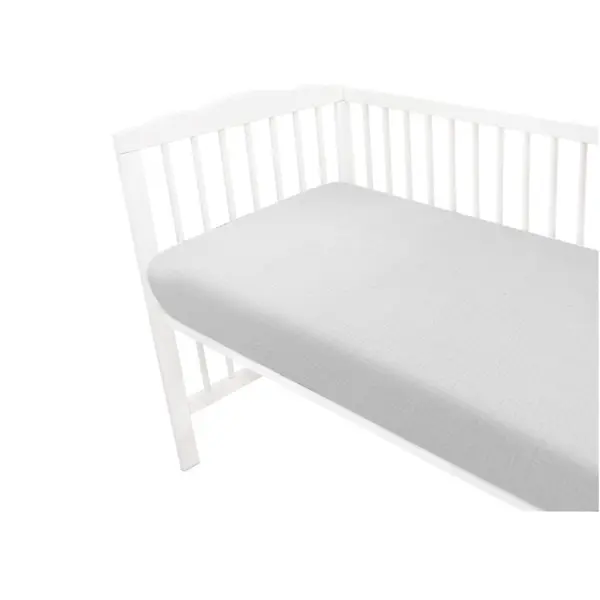 Baby Nellys Mušelínové prostěradlo do postýlky 60 x 120 NATURE double - šedé