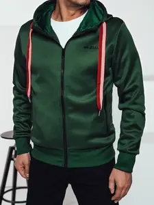 Zelená pánska mikina s kapucňou Dstreet