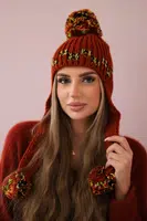 Women's cap with long ears Nadia K321 foxy
