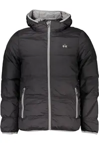 Čierna pánska zimná bunda La Martina