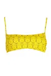 KARL LAGERFELD BEACHWEAR SWIMSUIT TOP WOMEN YELLOW