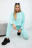 Set with an oversized blouse mint