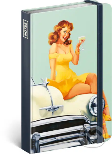 Notes Pin-up girls (linkovaný s gumičkou na uzavření)