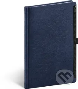 Notes Hardy - modrý (linkovaný s kapsou na zip)