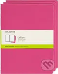 Moleskine – sada 3 veľkých čistých zápisníkov Cahiers – ružová