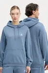 Mikina Converse modrá barva, s kapucí, hladká, 10023874-A47