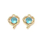 Brass Micro Pave Cubic Zirconia Pendants