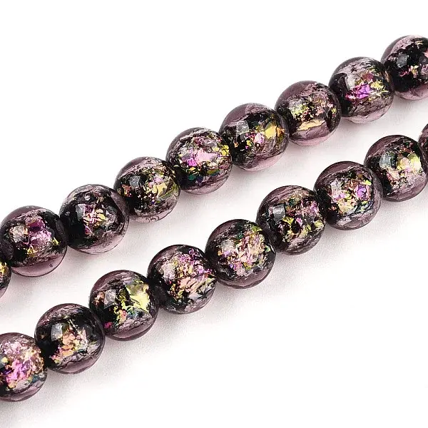 Handmade Foil Glass Beads Strands