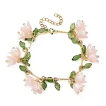 Flower Leaf Shell Pearl & Acrylic Charm Bracelets