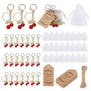 Zinc Alloy Resin Cherry Keychains