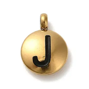 304 Stainless Steel Black Enamel Charms