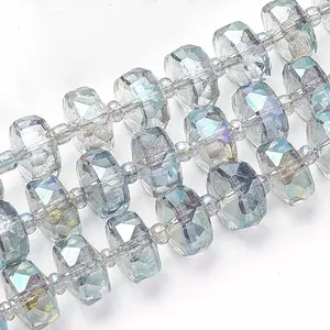 Electroplat Glass Beads Strands