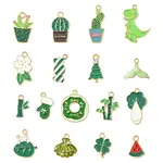 30Pcs 30 Styles Alloy Enamel Pendants