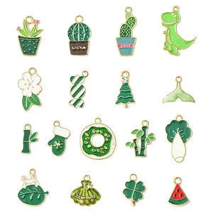 30Pcs 30 Styles Alloy Enamel Pendants