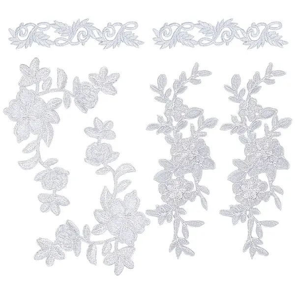 3 Style Flower Polyester Computerized Embroidery Patches