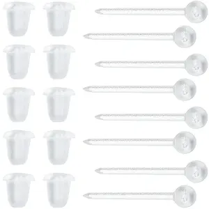 500Pcs Eco-Friendly Plastic Stud Earring Findings