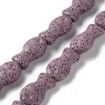Fish Dyed Natural Lava Rock Beads Strands