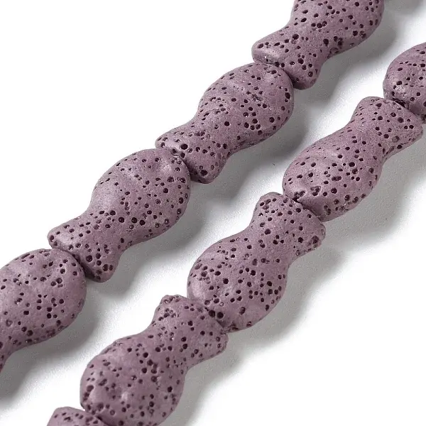 Fish Dyed Natural Lava Rock Beads Strands