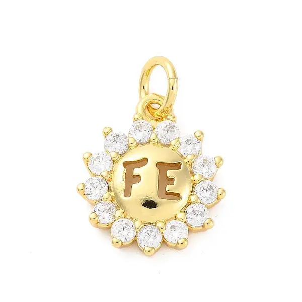 Brass Micro Pave Cubic Zirconia Pendants
