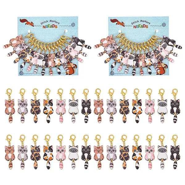 Alloy Enamel Pendant Locking Stitch Markers
