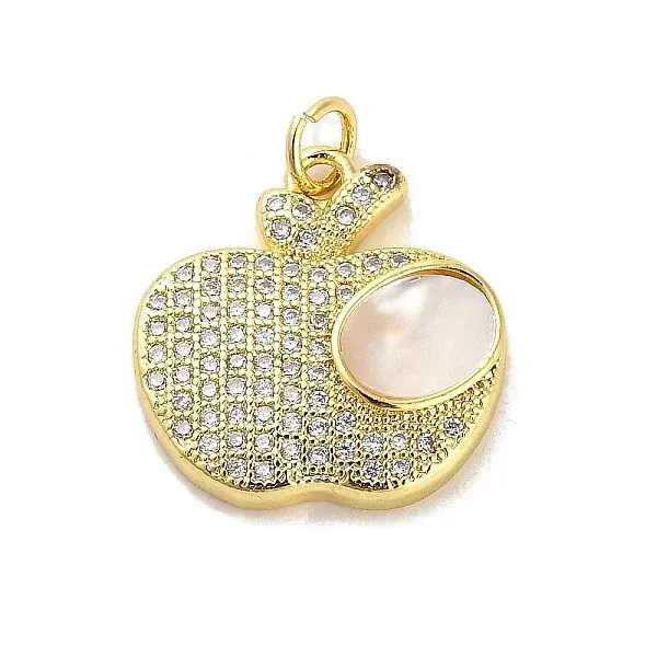 Brass Micro Pave Clear Cubic Zirconia Pendants