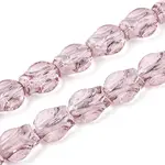 Baking Paint Transparent Glass Beads Strands