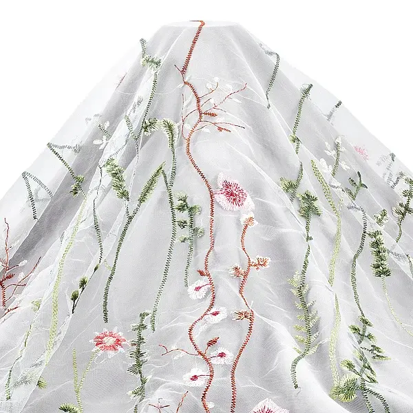 3 Yards Polyester Gauze Embroidery Fabric