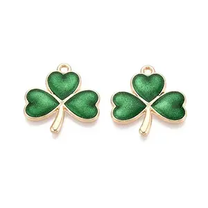 Light Gold Tone Alloy Enamel Pendants