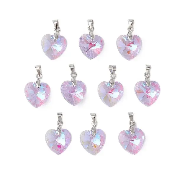 10Pcs Glass Pendants