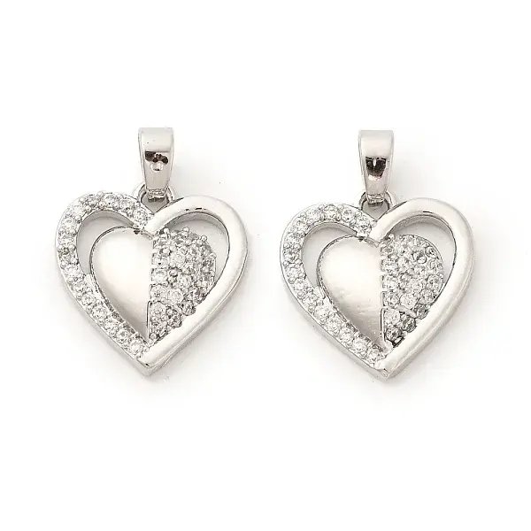 Brass Micro Pave Cubic Zirconia Pendants