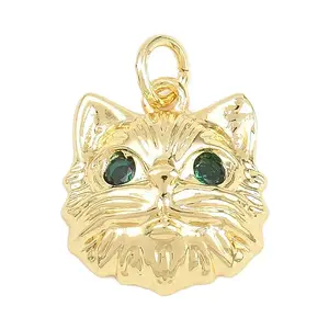 Brass Micro Pave Cubic Zirconia Pendants