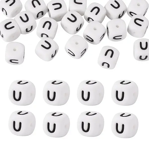 20Pcs Food Grade Eco-Friendly Silicone Beads