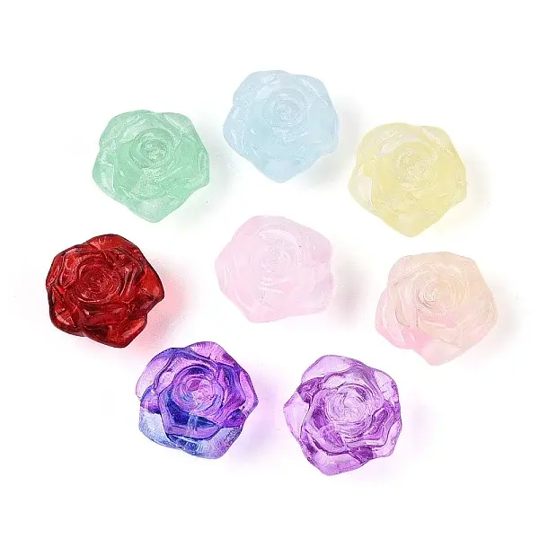 Baking Paint Transparent Glass Beads