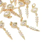 Brass Clear Cubic Zirconia Pendants