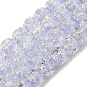 Handmade Foil Lampwork Beads Strands