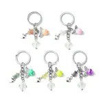Acrylic & Natural Gemstone Keychain