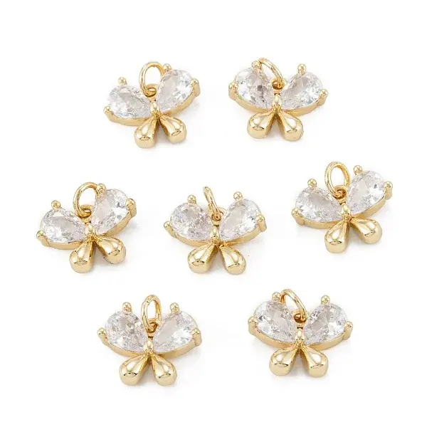 Brass Micro Pave Cubic Zirconia Pendant