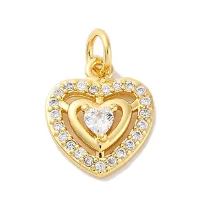 Brass Micro Pave Cubic Zirconia Pendants
