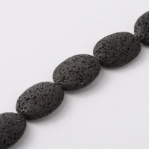 Dyed Oval Synthetic Lava Rock Beads Strands