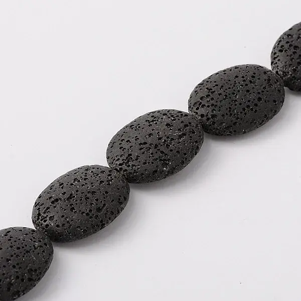 Dyed Oval Synthetic Lava Rock Beads Strands