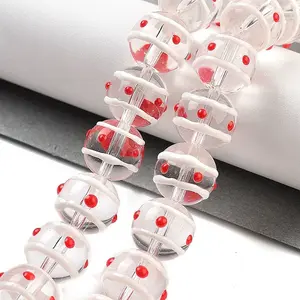 Glass with Enamel Beads Strands