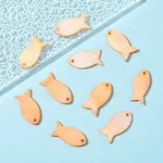 10Pcs Dyed Natural Shell Fish Pendants